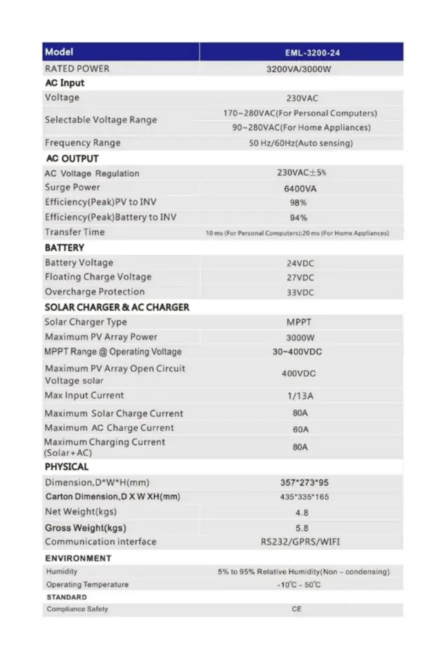 Exelon 24 V Volt 3000 W Watt 3 kW MPPT Tam Sinus Akıllı İnverter 220 Volt Çevirici İnvertör