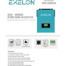 Exelon 24 V Volt 3000 W Watt 3 kW MPPT Tam Sinus Akıllı İnverter 220 Volt Çevirici İnvertör