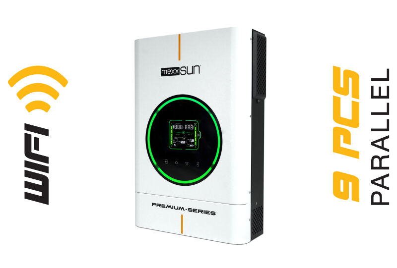 Mexxsun 48 V Volt 6000 W Watt 6 kW MPPT Tam Sınus Akıllı HİBRİT Dahili WİFİ İnverter 220 V Volt Çevirici İnvertör