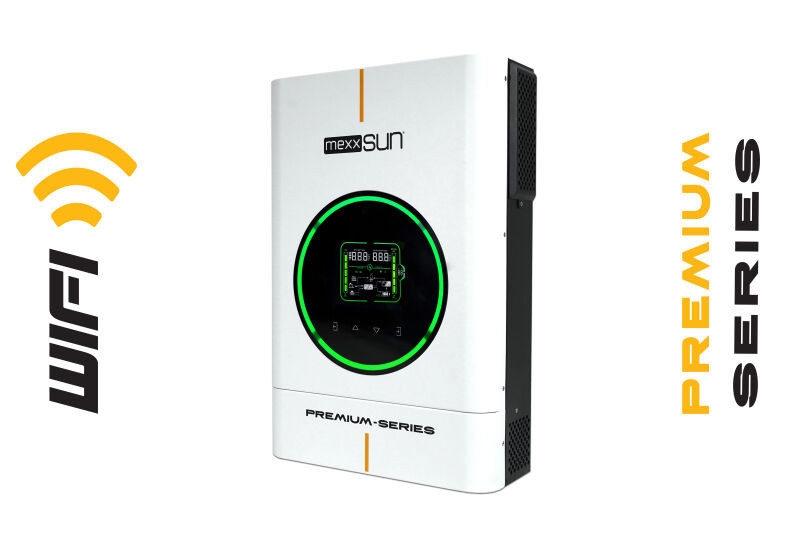 Mexxsun 24 V Volt 4000 W Watt 4 kW MPPT Tam Akıllı HİBRİT Dahili WİFİ İnverter 220 V Volt Çevirici İnvertör