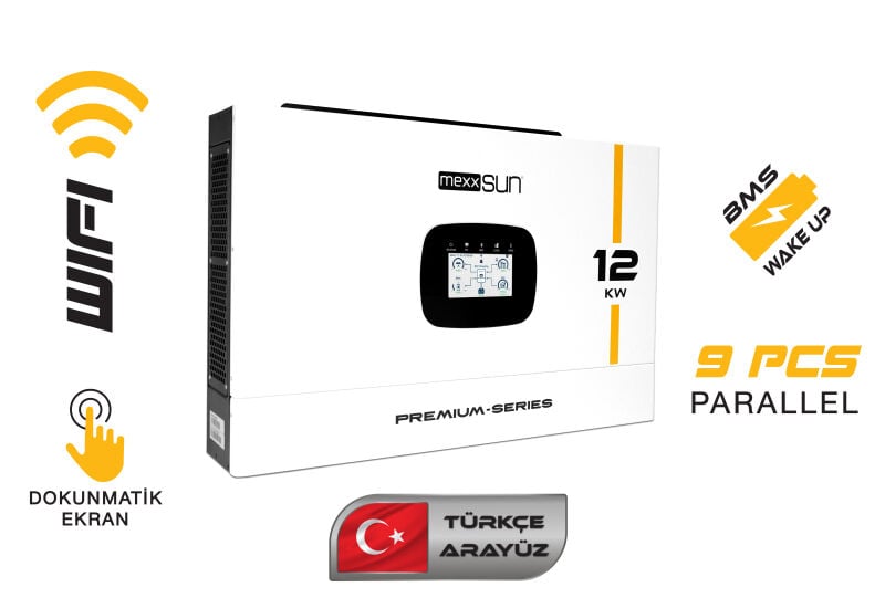 Mexxsun 48 V Volt 12000 W Watt 12kW MPPT Akıllı İnverter