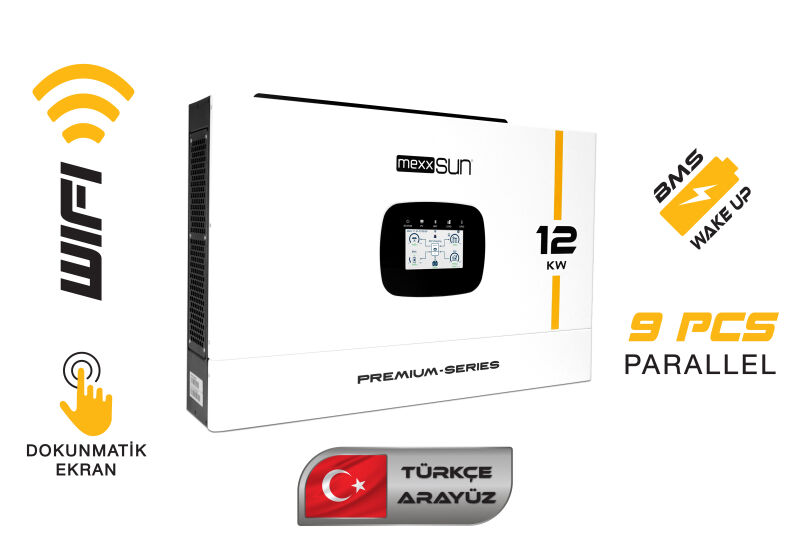 Mexxsun 48 V Volt 12000 W Watt 12kW MPPT Akıllı İnverter