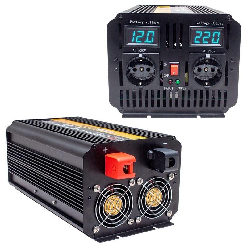 Powermaster 12 V Volt 2000 W Watt 2 kW Modifiye Sinüs İnverter Çevirici