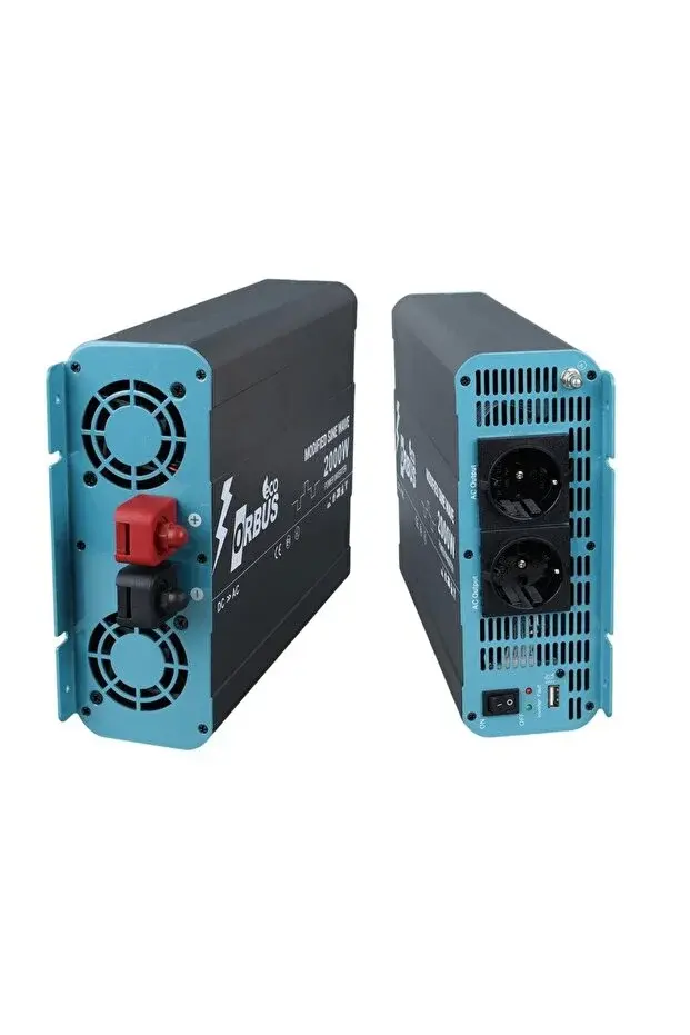 Orbus 12 V Volt 2000 W Watt 2 kW Modifiye Sinüs İnverter İnvertör Çevirici