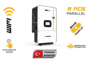 Mexxsun 12 kW 12000 W Watt Hibrit Hybrid Monofaz LV Voltaj İnverter İnvertör