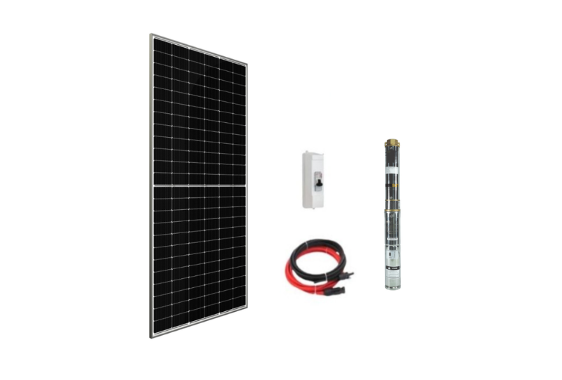 24V Volt 0.4 HP 0.3 kW 300 W Watt Dc Kademeli Dalgıç Solar Pompa 455 Watt Güneş Paneli Solar Sulama Paket Sistem