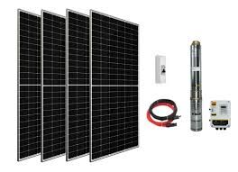 110 V Volt 1.6 HP 1.3 kW 1300 W Watt Dc Kademeli Dalgıç Solar Pompa 1820 Watt Güneş Paneli Solar Sulama Paket Sistem