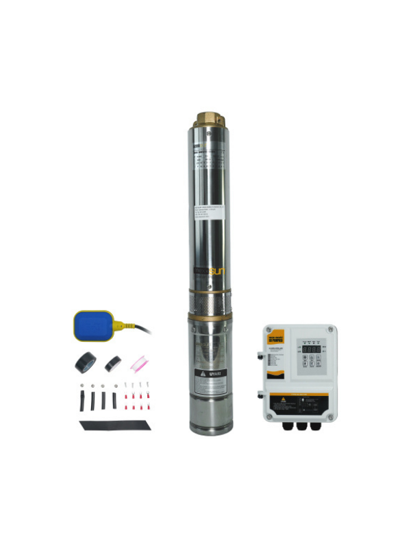 110 V Volt 1.6 HP 1.3 kW 1300 W Watt Dc Kademeli Dalgıç Solar Pompa 1650 Watt Güneş Paneli Solar Sulama Paket Sistem