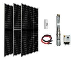 110 V Volt 1.6 HP 1.3 kW 1300 W Watt Dc Kademeli Dalgıç Solar Pompa 1650 Watt Güneş Paneli Solar Sulama Paket Sistem