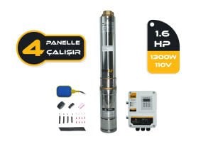 Mexxsun 110 V Volt DC Pompa 1.6 Hp 1300 W Watt 1.3 kW Solar Dalgıç Su Pompası