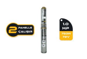 Mexxsun 72 V Volt DC Fırçasız 1Hp 750 W Watt 0.75kW Kademeli Solar Dalgıç Su Pompası 6 Ton