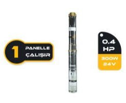 Mexxsun 24 V Volt DC Fırçasız 0,4 Hp 300 W Watt 0,3 kW Kademeli Solar Dalgıç Su Pompası 3 Ton