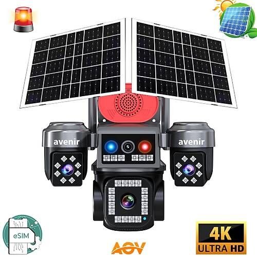AVENİR AOV 4 Kameralı E SİM Güneş Enerjili Sim Kartlı 4G Kamera AVENİR AV-S445