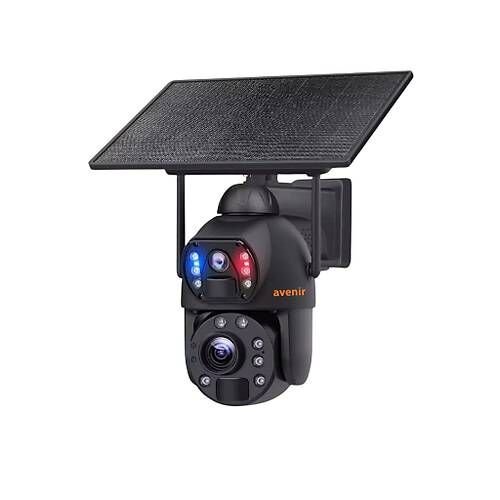 Avenir AV-S436 4G Solar Güneş Enerjili 6MP 36X Optikal Zoom Siren ve Sesli Uyarı 50 Metre Gece Görüş Mesafesi IP PTZ Kamerası