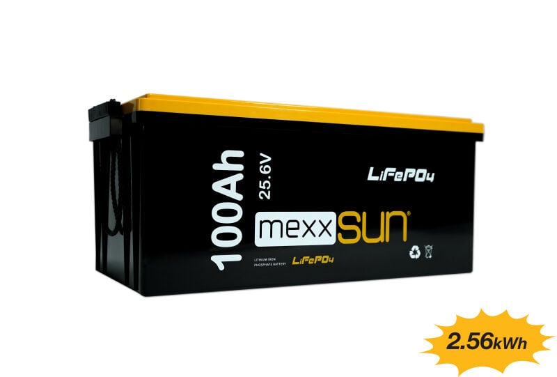 Mexxsun 25.6 V Volt 100 Ah Amper 2560 Wh Lityum Akü (LiFePo4)