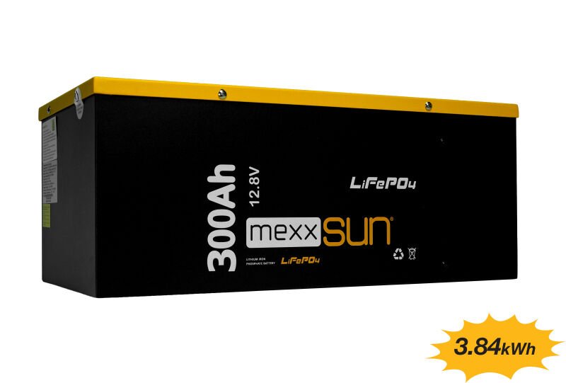 Mexxsun 12.8 V Volt 300 Ah Amper 3840 Wh Lityum Akü (LiFePo4)