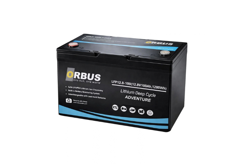 Orbus 12.8 V Volt 100 Ah Amper 1280Wh LiFePo4 Lityum Akü