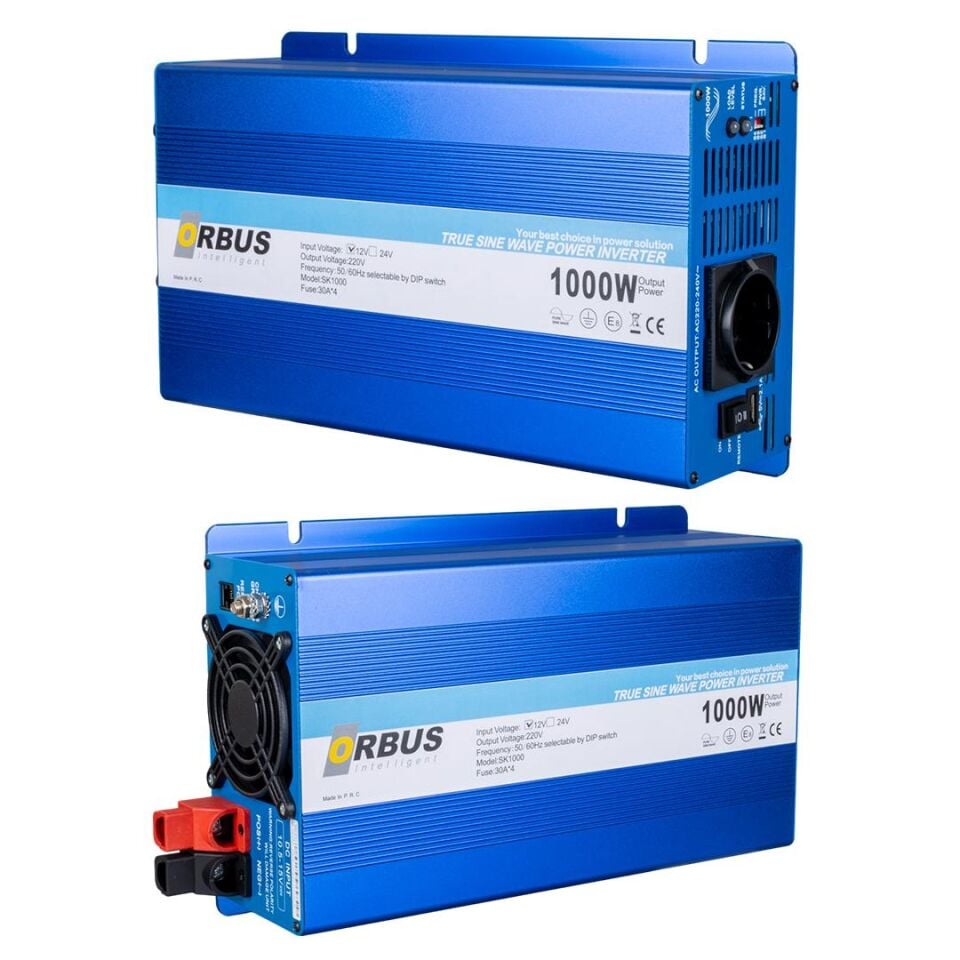 Orbus Eco İntelligent 12 Volt 1000 Watt Tam Sinüs İnverter