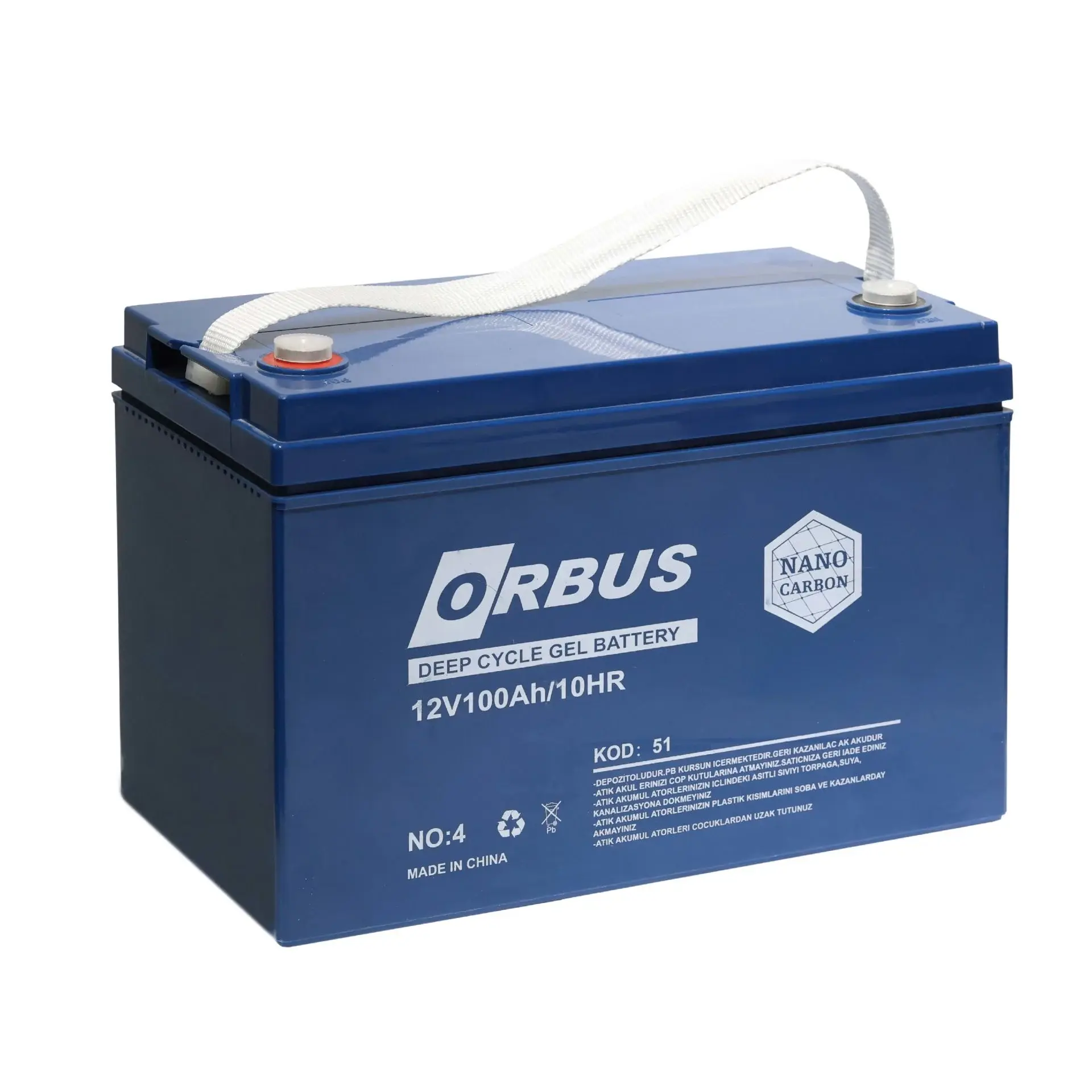 Orbus 12 V Volt 100 A Amper Nano Karbon Solar Jel Akü