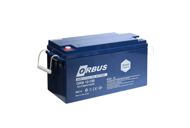 Orbus 12 V Volt 150 A Amper Nano Karbon Solar Jel Akü