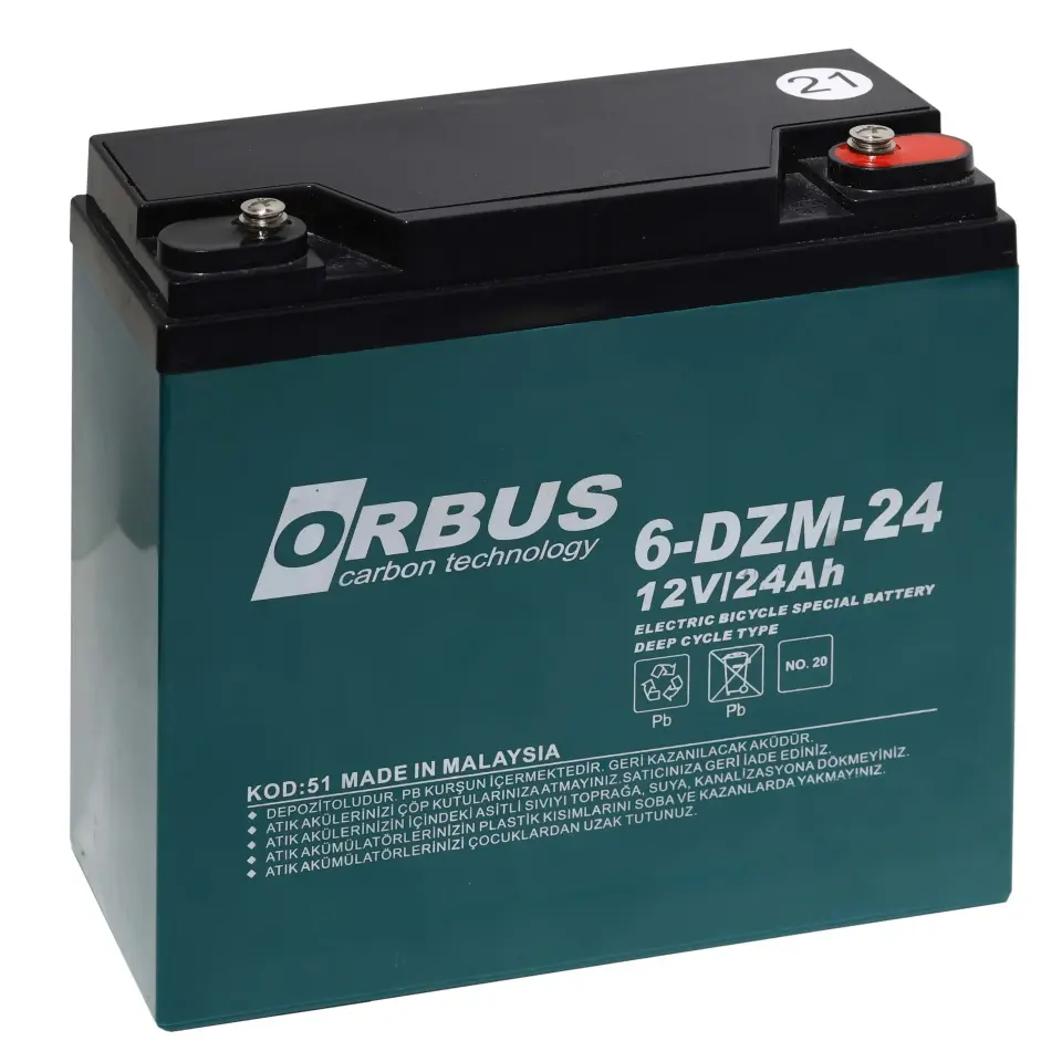 Orbus 12 V Volt 24 A Amper Elektrikli Bisiklet Aküsü