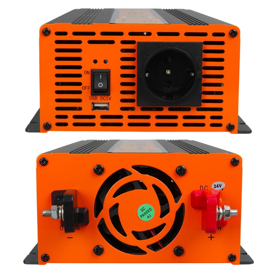 24 V Volt 3000 W Watt Modifiye Sinus İnverter İnvertör 24-220 V Çevirici Dönüştürücü Dijital Ekranlı