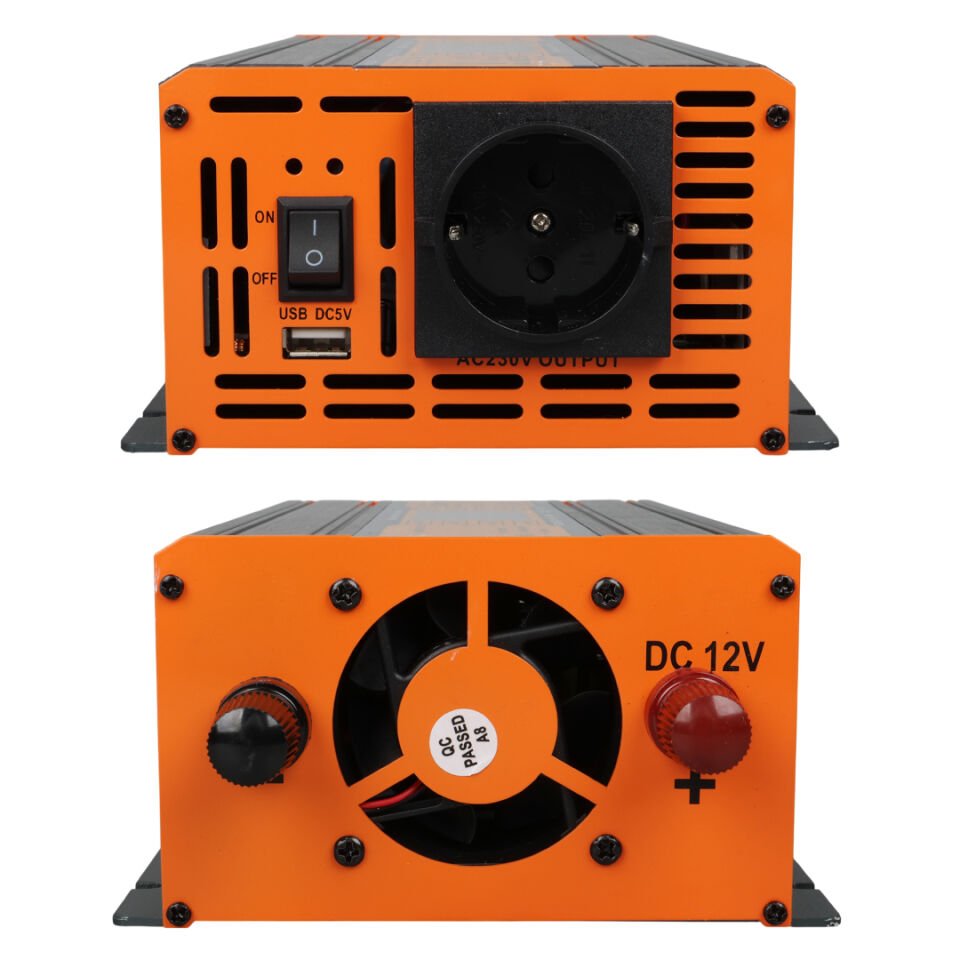Powermaster 12V Volt 1500W Watt Modifiye Sinus İnverter 220 Çevirici İnvertör Dijital Ekranlı Dönüştürücü