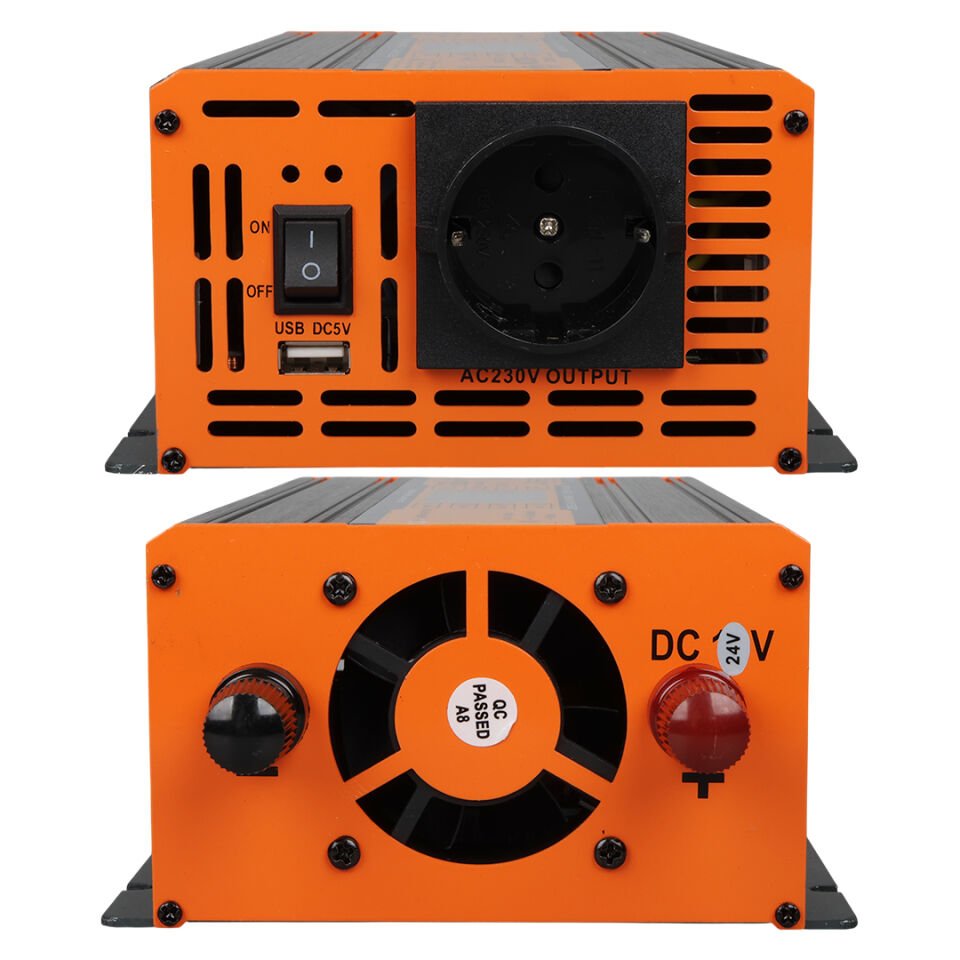 Powermaster 24 V Volt 1500 W Watt Modifiye Sinus İnverter İnvertör 24-220 V Çevirici Dönüştürücü Dijital Ekranlı
