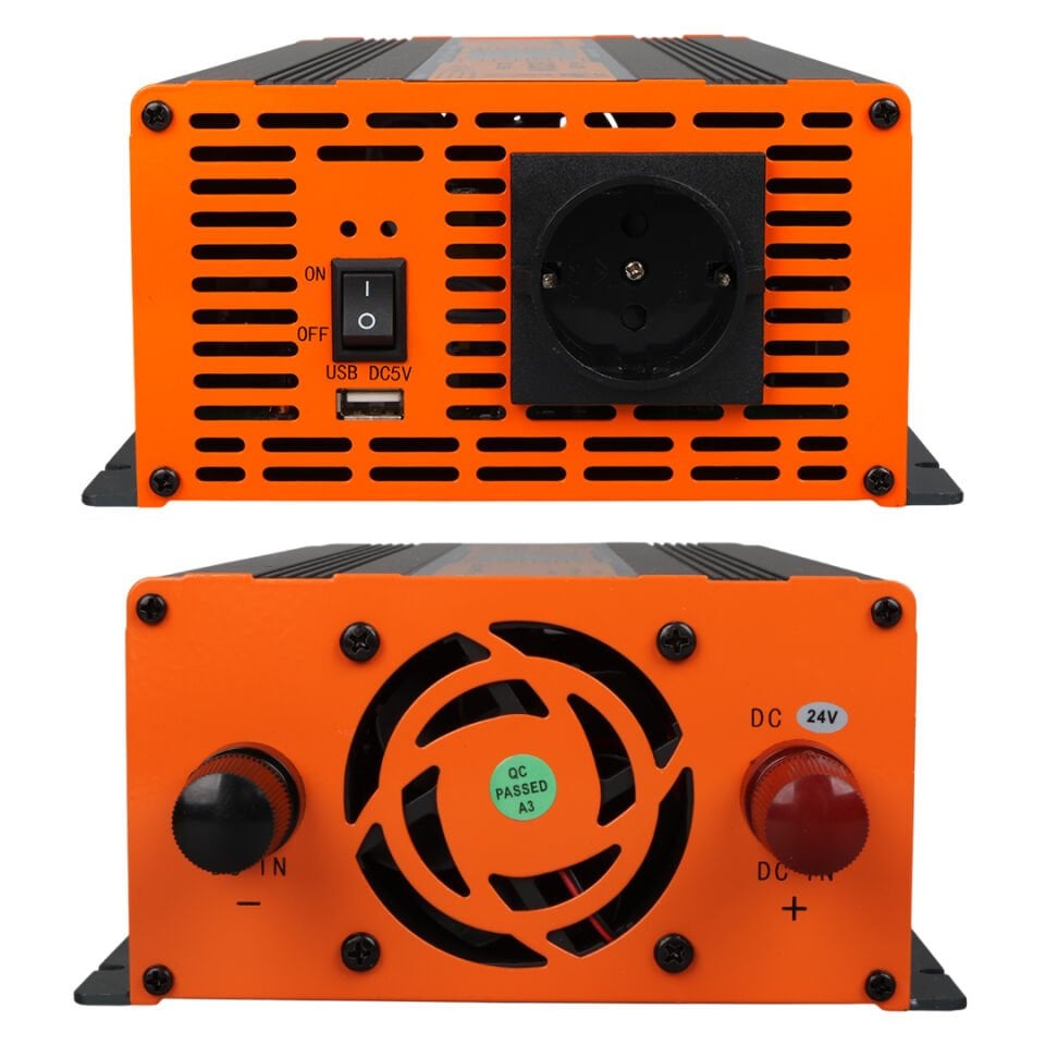 24 V Volt 2000 W Watt Modifiye Sinus İnverter İnvertör 24-220 V Çevirici Dönüştürücü Dijital Ekranlı