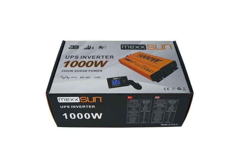 Mexxsun 12 V Volt 1000 W Watt UPS (Ramote Ekran) Tam Sinüs İnverter