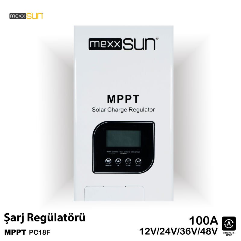 Mexxsun 100 A Amper 12/24/48 V Volt MPPT Şarj Kontrol Cihazı