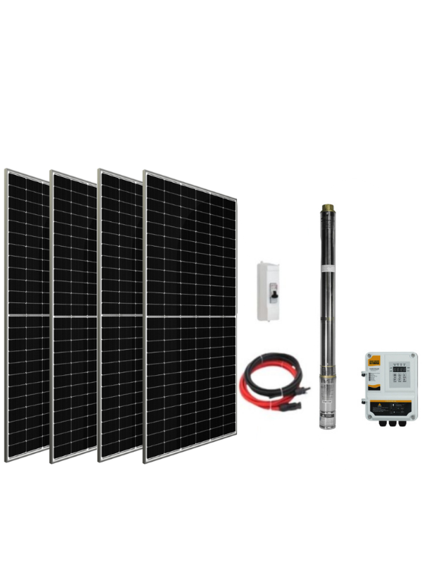 Entech Enerji 110 V Volt 2 HP 1.5 kW 1500 W Watt Dc Kademeli Dalgıç Solar Pompa 2200 Watt Güneş Paneli Solar Sulama Paket Sistem