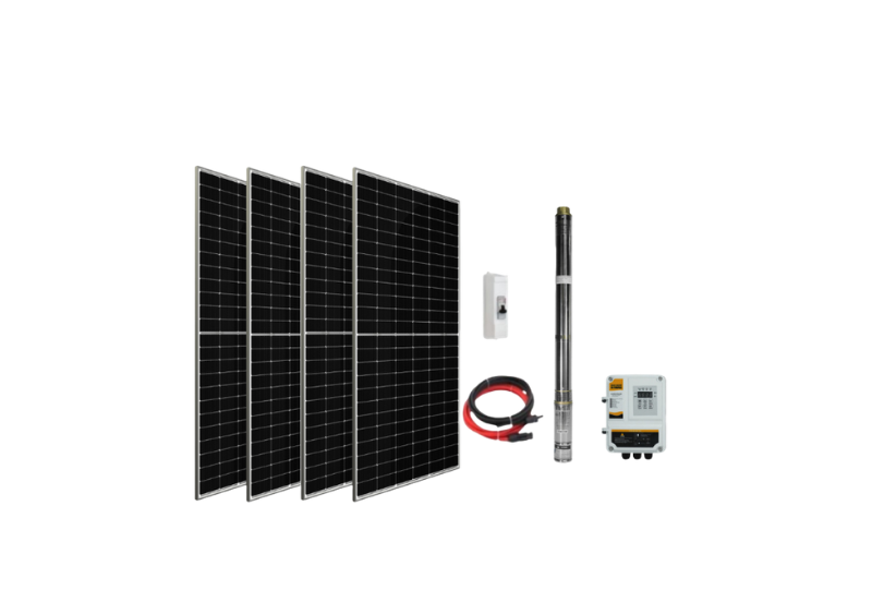 Entech Enerji 110 V Volt 2 HP 1.5 kW 1500 W Watt Dc Kademeli Dalgıç Solar Pompa 2200 Watt Güneş Paneli Solar Sulama Paket Sistem
