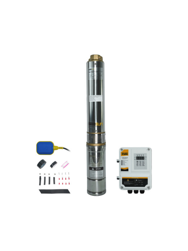 Entech Enerji 110 V Volt 1.6 HP 1.3 kW 1300 W Watt Dc Kademeli Dalgıç Solar Pompa 2200 Watt Güneş Paneli Solar Sulama Paket Sistem