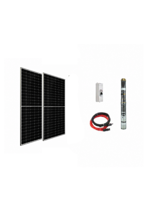 Entech Enerji 48 V Volt 0.8 HP 0.6 kW 600 W Watt Dc Kademeli Dalgıç Solar Pompa 1100 Watt Güneş Paneli Solar Sulama Paket Sistem