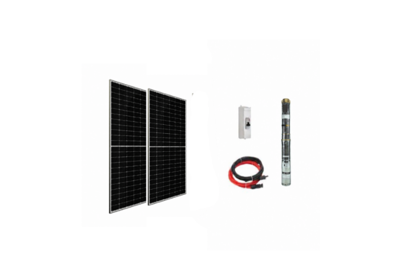 Entech Enerji 48 V Volt 0.8 HP 0.6 kW 600 W Watt Dc Kademeli Dalgıç Solar Pompa 1100 Watt Güneş Paneli Solar Sulama Paket Sistem