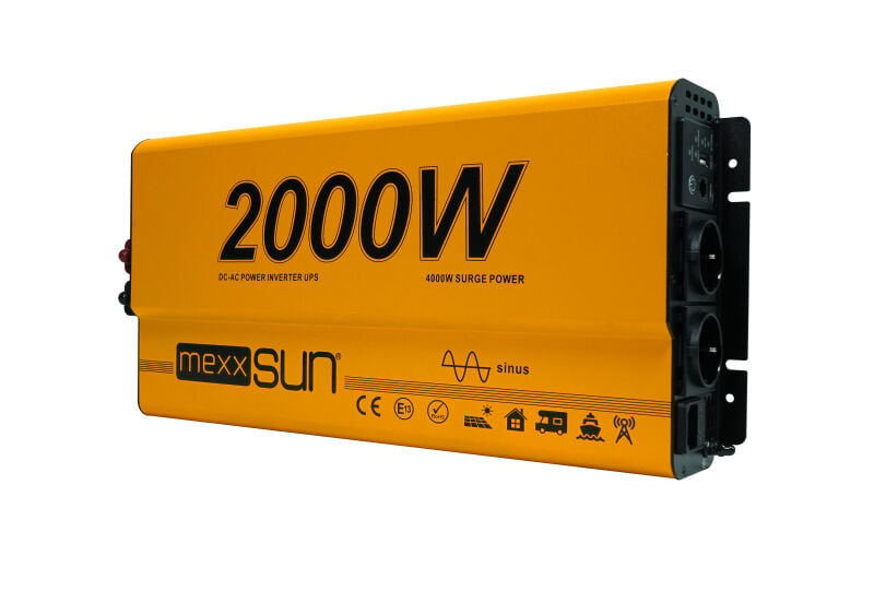 Mexxsun 12 V Volt 2000 W Watt Tam Sinüs UPS İnverter (Remote Ekran)