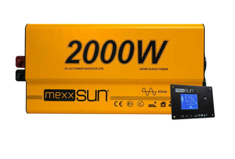 Mexxsun 12 V Volt 2000 W Watt Tam Sinüs UPS İnverter (Remote Ekran)