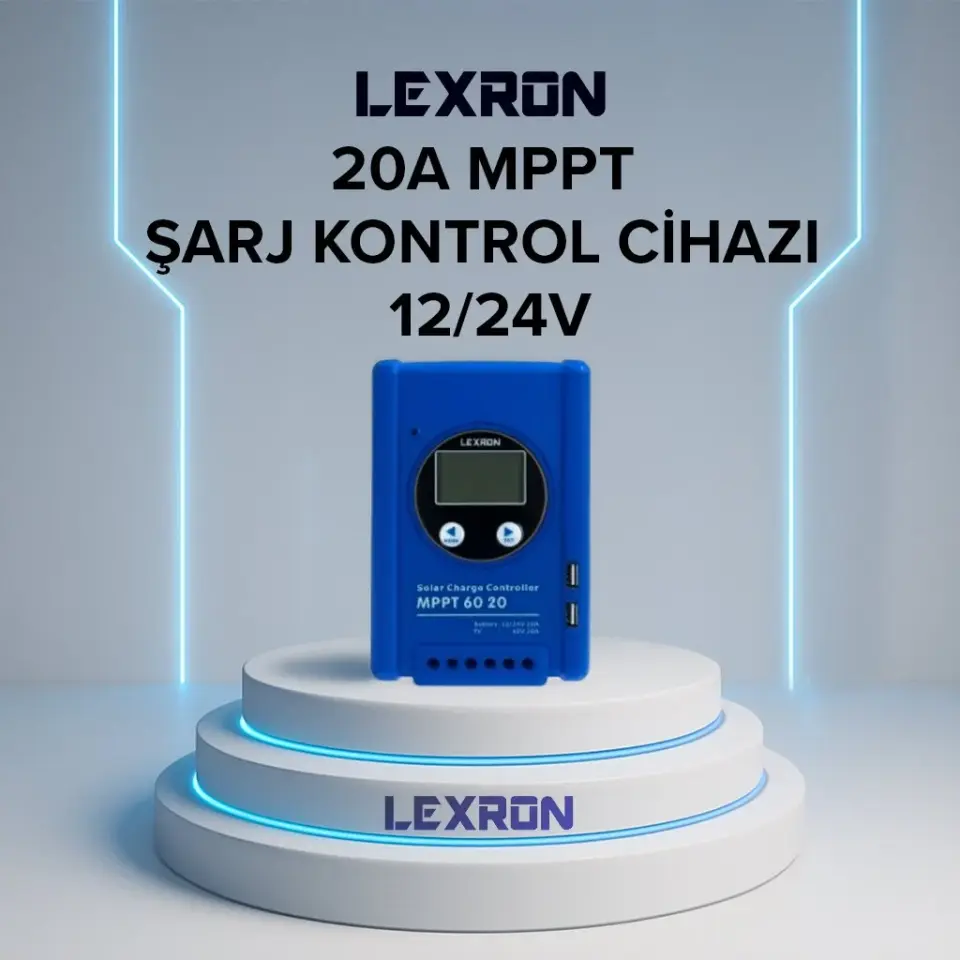 Lexron 20 Amper MPPT Şarj Kontrol Cihazı