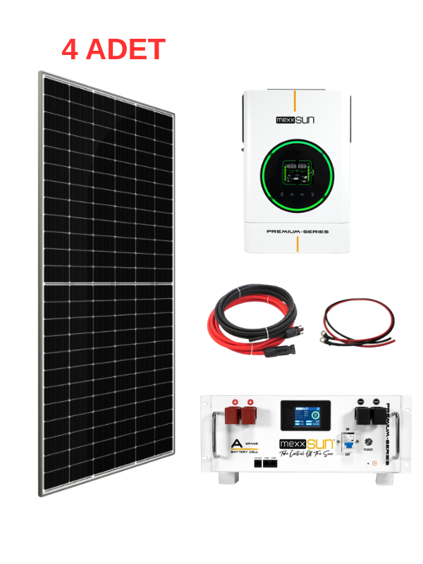 Bağ Bahçe Karavan için Jel Akülü Hazır Paket Solar Güneş Enerji Sistemi(Paket 7)