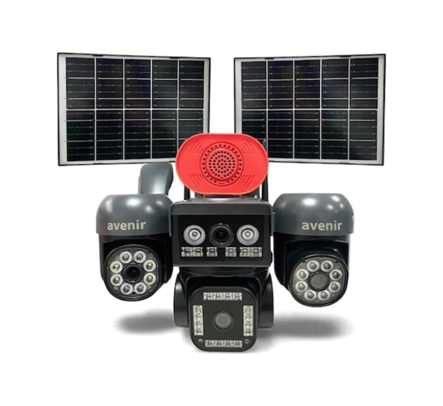 Avenir AV-S446 12 MP 4 Kameralı 3 PTZ 4G Solar Kamera